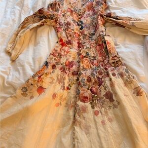 Zimmermann Multicolor Floral Long Sleeve Dress
